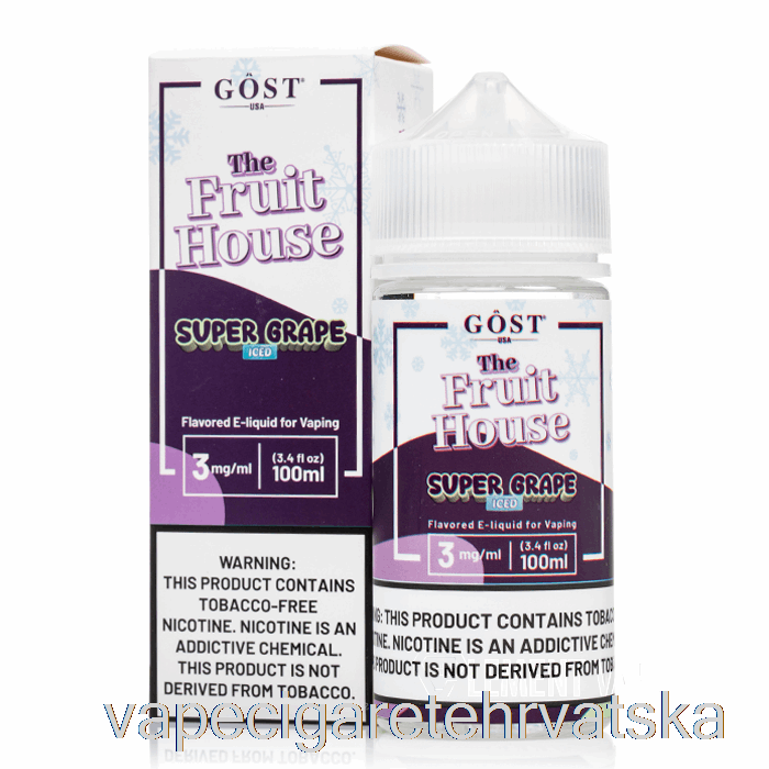 Vape Cigarete Iced Super Grape - The Fruit House - Gost Vapor - 100ml 3mg